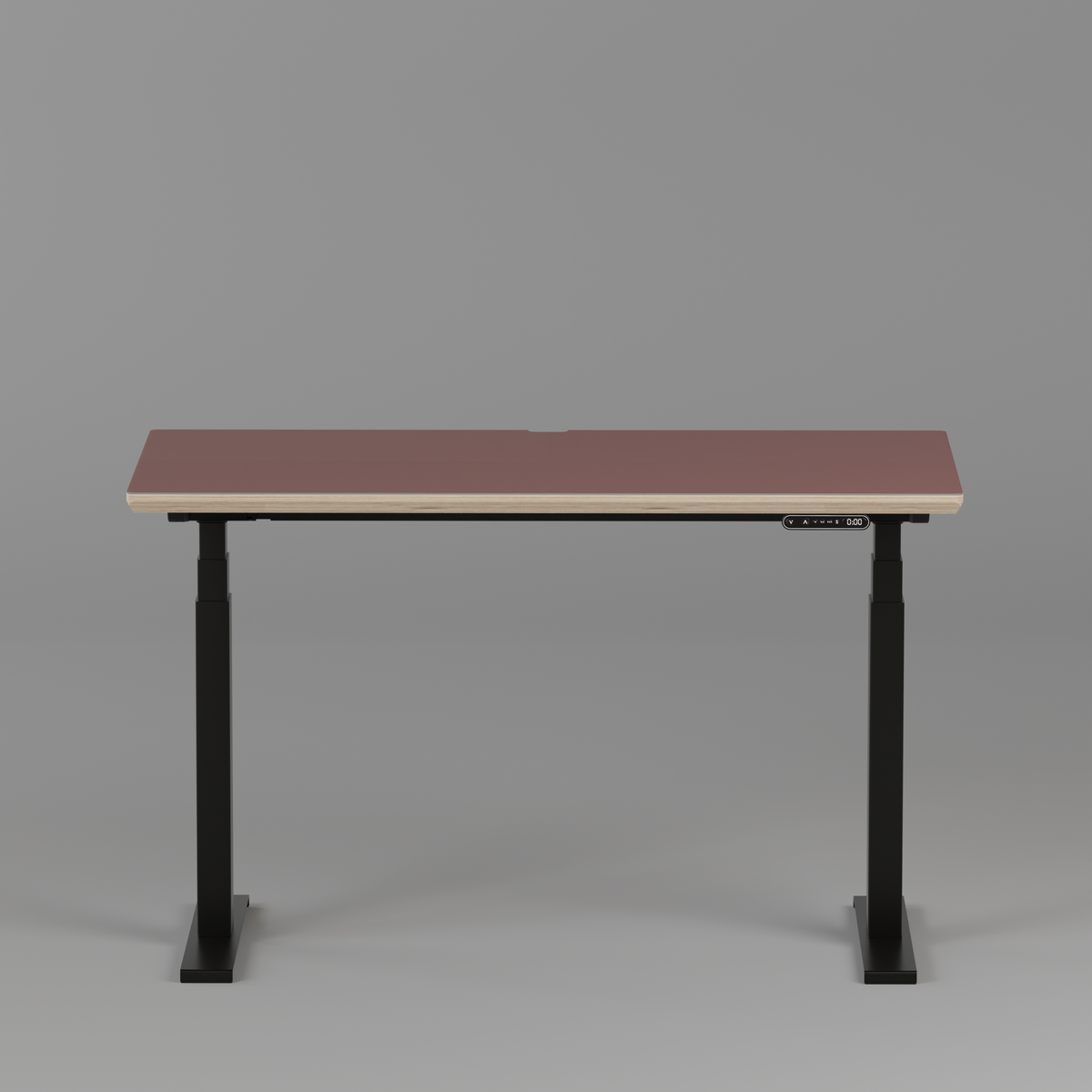 Model 301 Electric Standing Desk | Rosso Fenix | 48 x 24 in | Black Legs