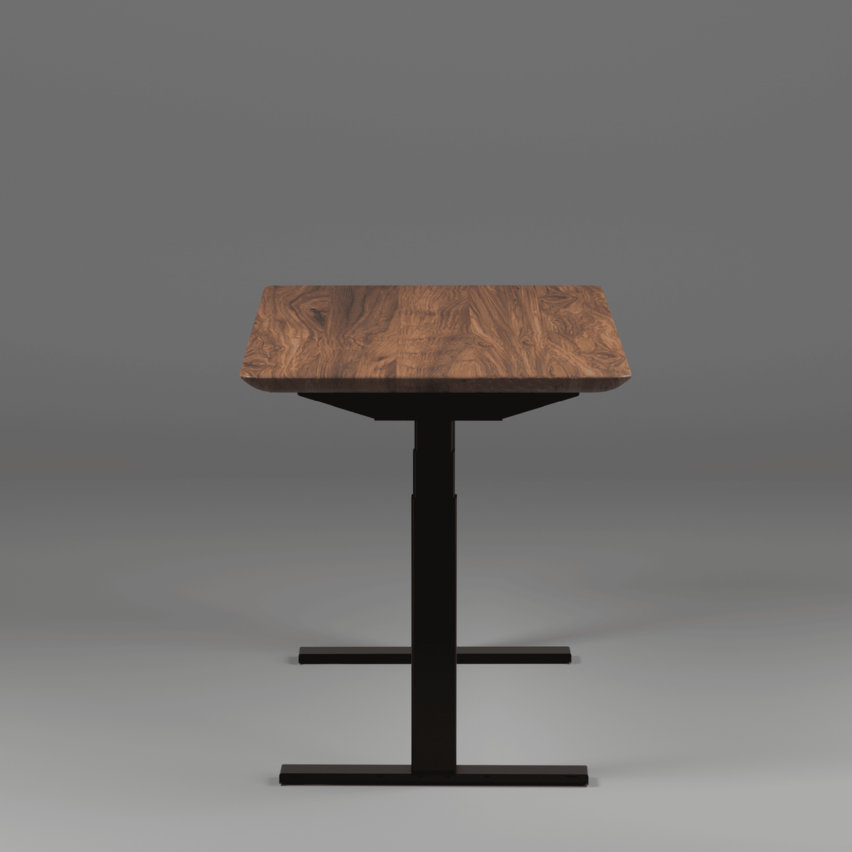 Model 304 Pro Electric Standing Desk | Walnut Wood | 60 x 30 in | Black Legs