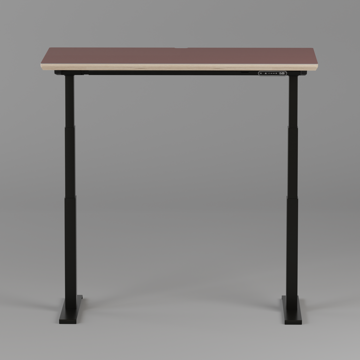 Model 301 Electric Standing Desk | Rosso Fenix | 48 x 24 in | Black Legs
