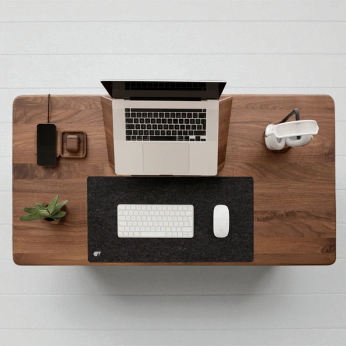 Model 207 Solid Walnut Wood Desk | American Walnut | 55 × 28 in