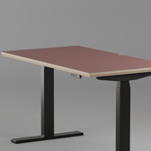 Model 301 Electric Standing Desk | Rosso Fenix | 48 x 24 in | Black Legs