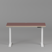 Model 301 Electric Standing Desk | Rosso Fenix | 48 x 24 in | White Legs