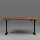 Model 304 Pro Electric Standing Desk | Walnut Wood | 60 x 30 in | Black Legs