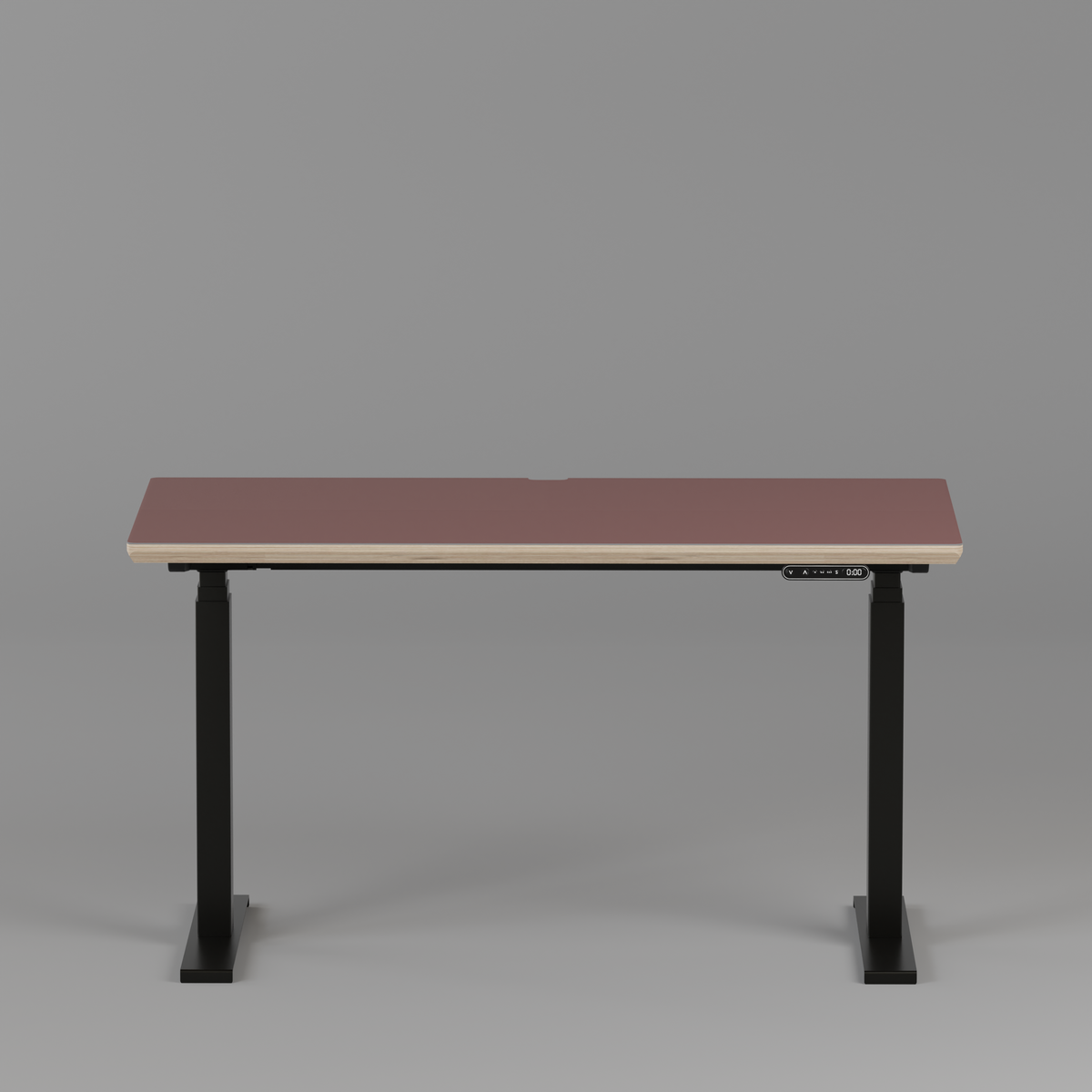 Model 301 Electric Standing Desk | Rosso Fenix | 48 x 24 in | Black Legs