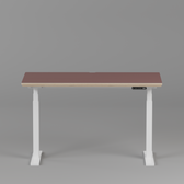 Model 301 Electric Standing Desk | Rosso Fenix | 48 x 24 in | White Legs