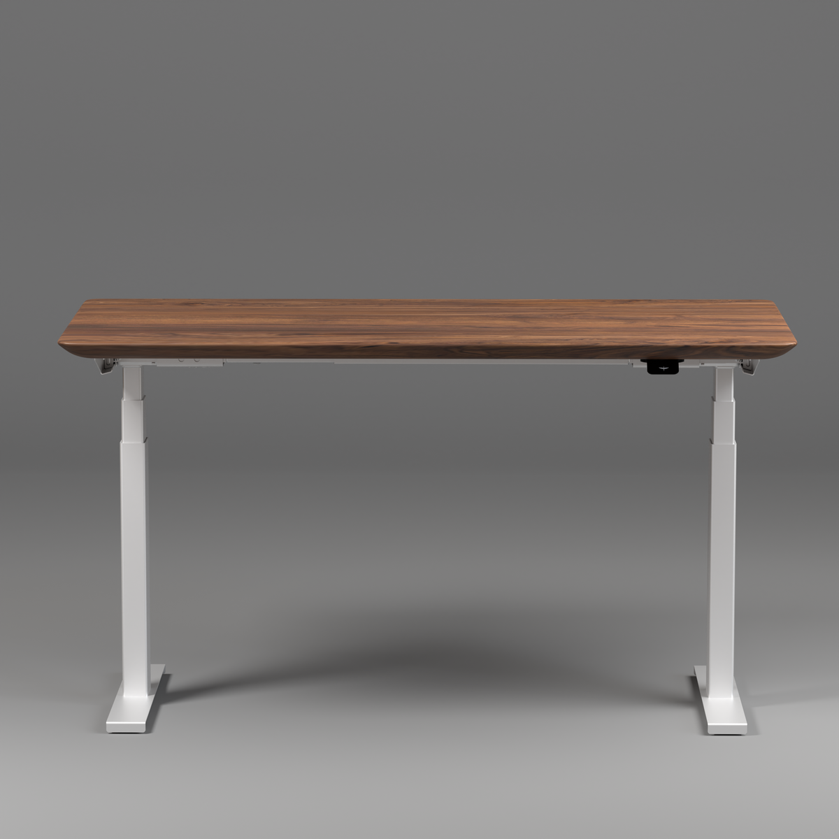 Model 304 Pro Electric Standing Desk | Walnut Wood | 60 x 30 in | White Legs