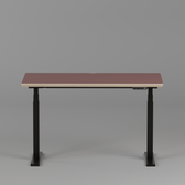 Model 301 Electric Standing Desk | Rosso Fenix | 48 x 24 in | Black Legs