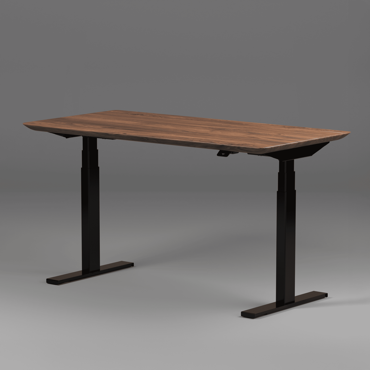 Model 304 Pro Electric Standing Desk | Walnut Wood | 60 x 30 in | Black Legs