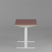Model 301 Electric Standing Desk | Rosso Fenix | 48 x 24 in | White Legs