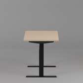 Model 301 Electric Standing Desk | Beige Fenix | 48 x 24 in | Black Legs