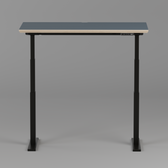 Model 301 Electric Standing Desk | Yale Blue Fenix | 48 x 24 in | Black Legs