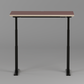 Model 301 Electric Standing Desk | Rosso Fenix | 48 x 24 in | Black Legs