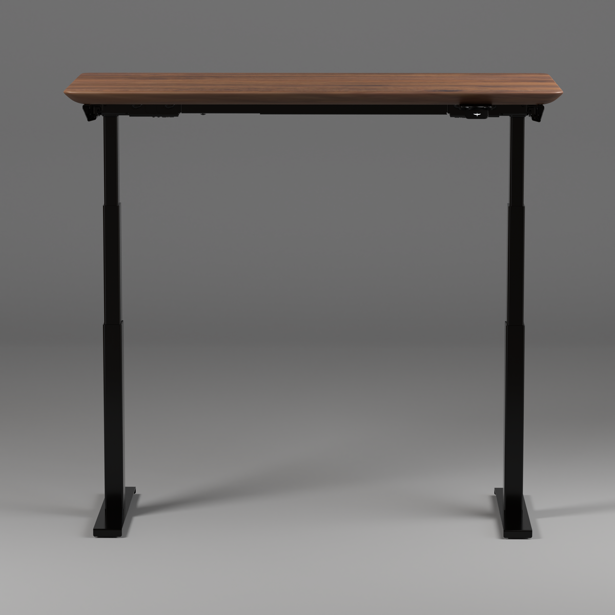 Model 304 Pro Electric Standing Desk | Walnut Wood | 55 x 28 in | Black Legs