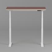 Model 301 Electric Standing Desk | Rosso Fenix | 48 x 24 in | White Legs