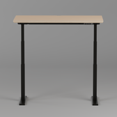 Model 301 Electric Standing Desk | Beige Fenix | 48 x 24 in | Black Legs