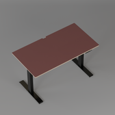 Model 301 Electric Standing Desk | Rosso Fenix | 48 x 24 in | Black Legs