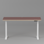 Model 301 Electric Standing Desk | Rosso Fenix | 55 x 27 in | White Legs