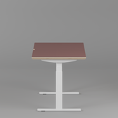 Model 301 Electric Standing Desk | Rosso Fenix | 55 x 27 in | White Legs