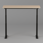 Model 301 Electric Standing Desk | Beige Fenix | 55 x 27 in | Black Legs