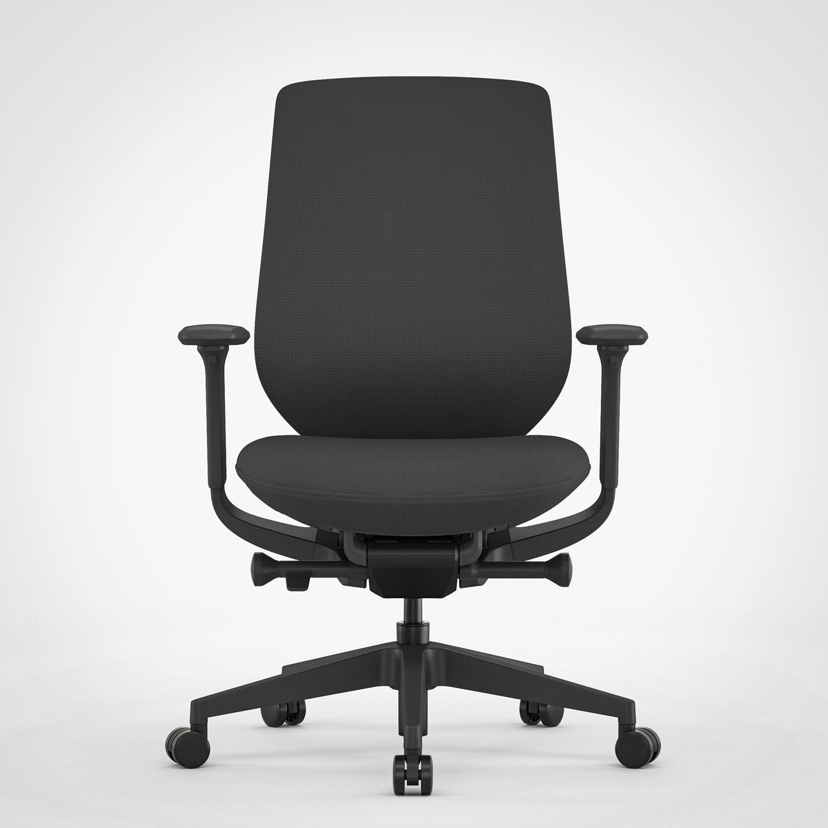 Pelicanwork black ergonomic office chair with adjustable armrests and wheels