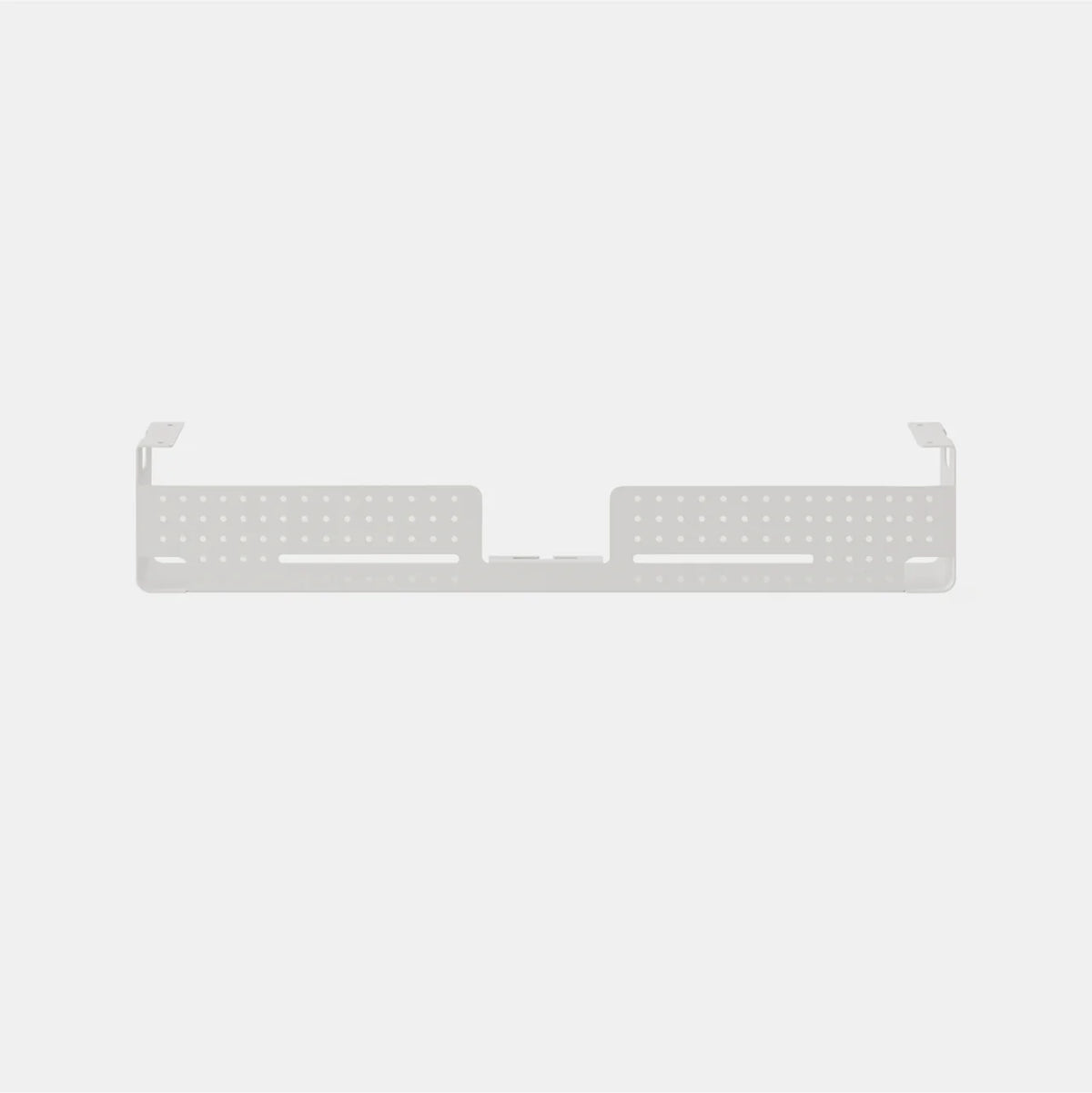 White cable organizer metal tray for office desk workspace, Pelicanwork Cable Organizer