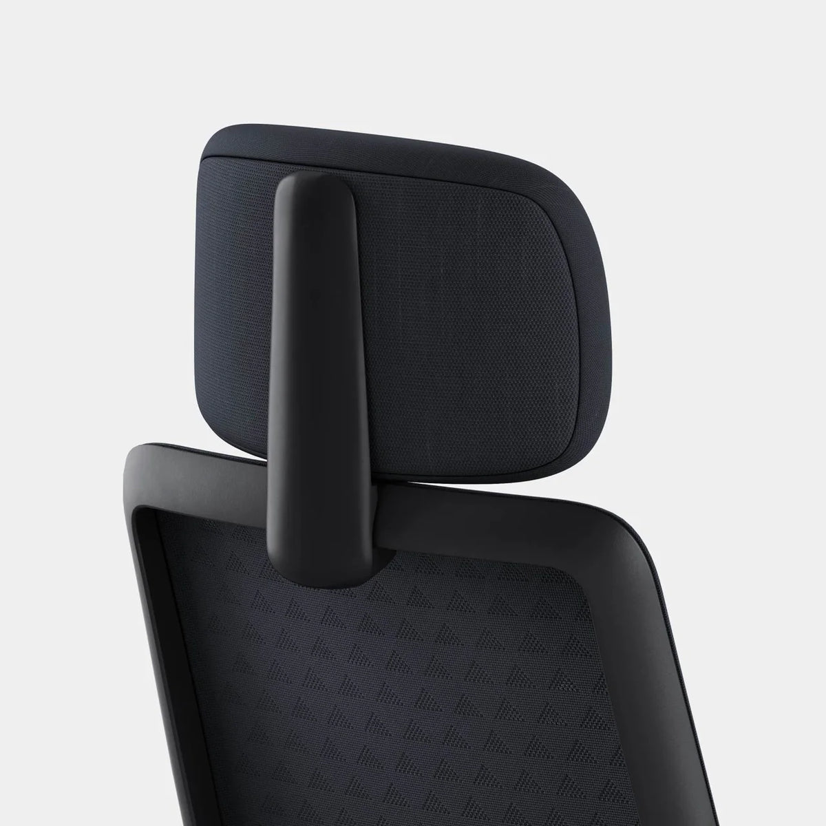 Verve Chair ergonomic office chair headrest detail in dark blue