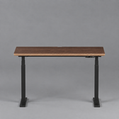Model 301 Electric Standing Desk | Walnut Veneer | 55 x 27 in | Black Legs
