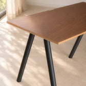 Model 203 Office Desk | Walnut Veneer | Black Legs