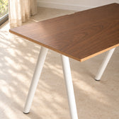 Model 203 Office Desk | Walnut Veneer | White Legs