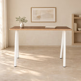 Model 203 Office Desk | Walnut Veneer | White Legs