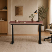 Model 301 Electric Standing Desk | Rosso Fenix | 48 x 24 in | Black Legs
